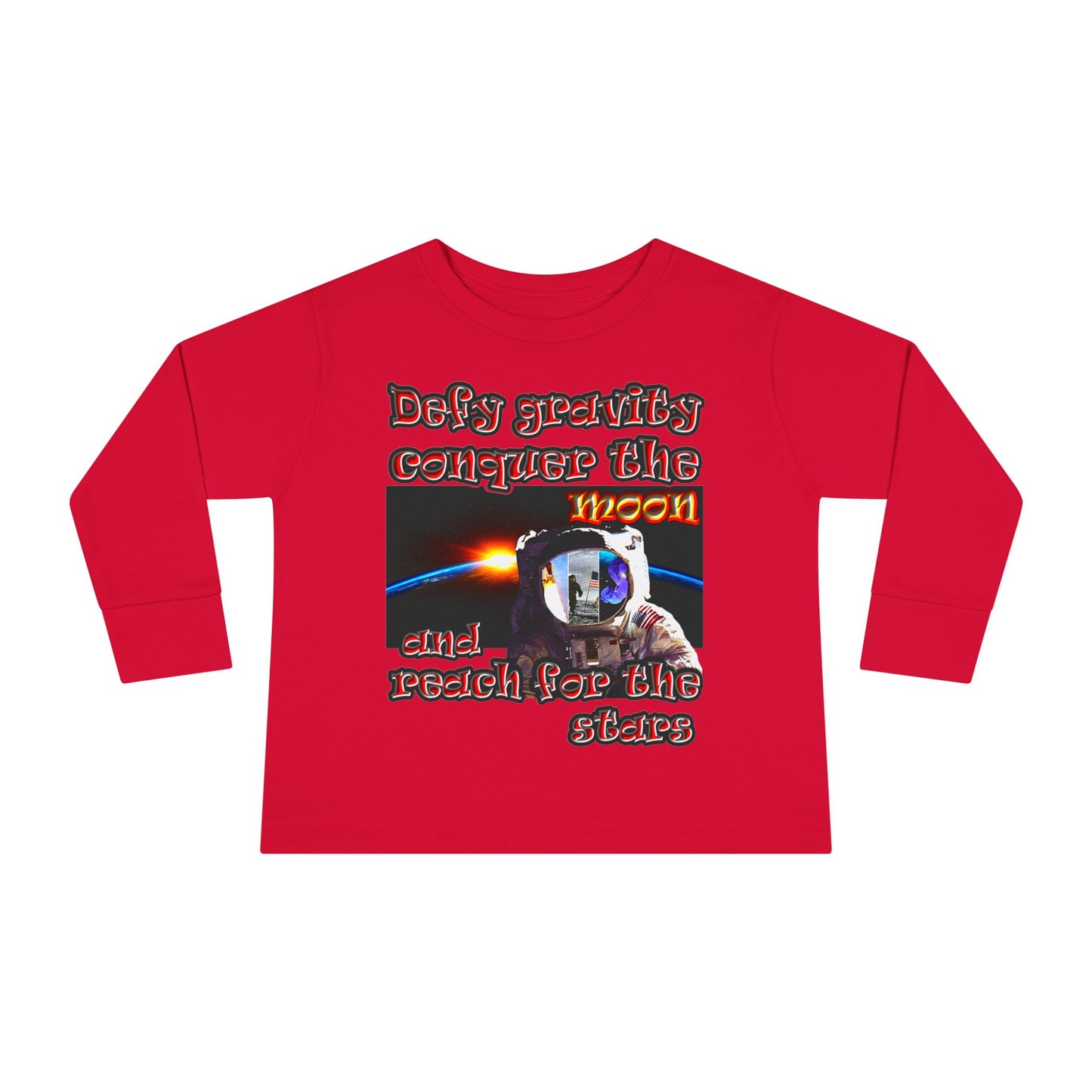 defy conquer reach - Toddler Long Sleeve Tee