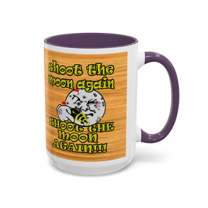 shoot the moon again - Accent Mug (butterscotch wood finish)