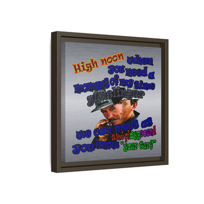 high noon - framed canvas art (brushed nickel)