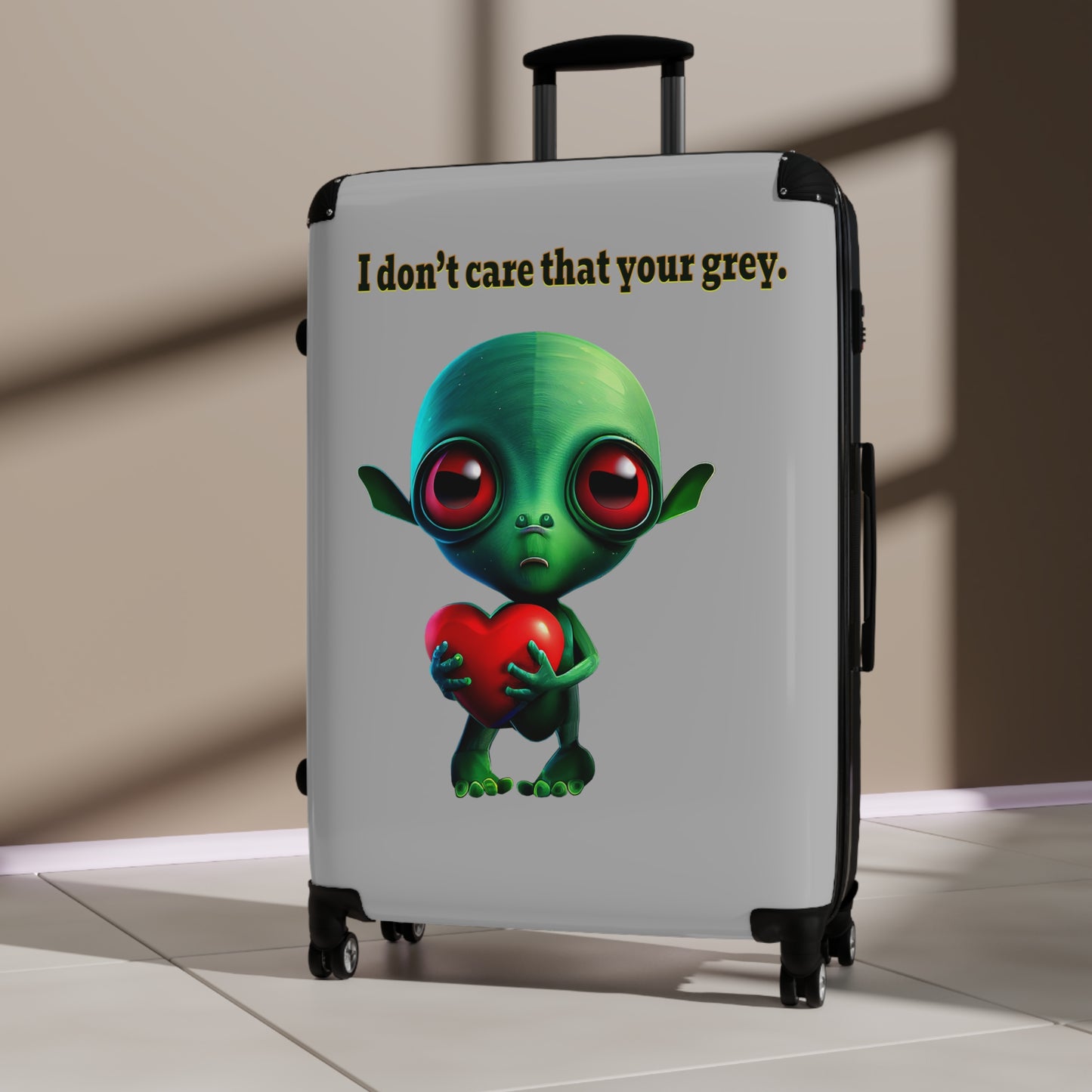 I don't care that your grey - Suitcase (light grey)