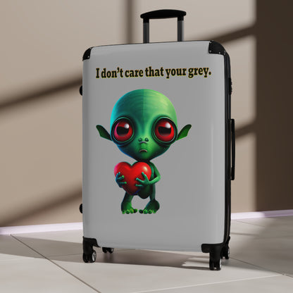 I don't care that your grey - Suitcase (light grey)