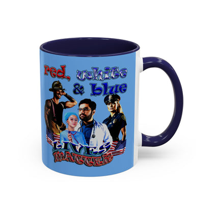 rw&b lives matter - Accent Mug (light blue)