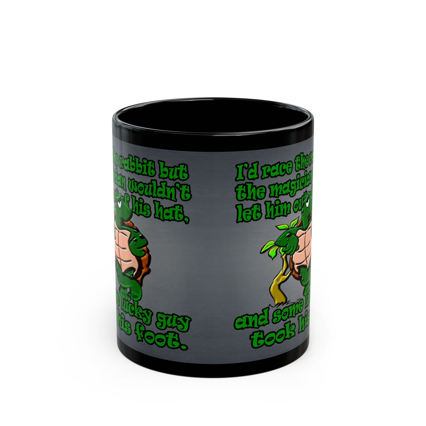 turtle race - Black Mug (grey-light grey)