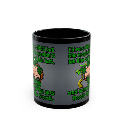 turtle race - Black Mug (grey-light grey)