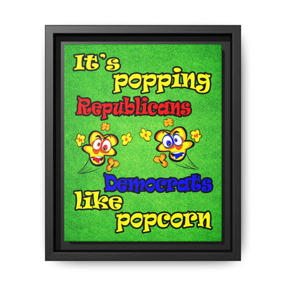 popping like popcorn - framed canvas art (green turf)