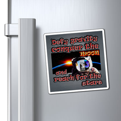 defy conquer reach - Magnets - (grey-light grey)