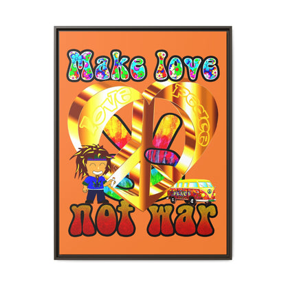 love peace - framed canvas art (crusta)
