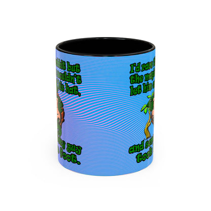turtle race - Accent Mug (light blue-purple wave)
