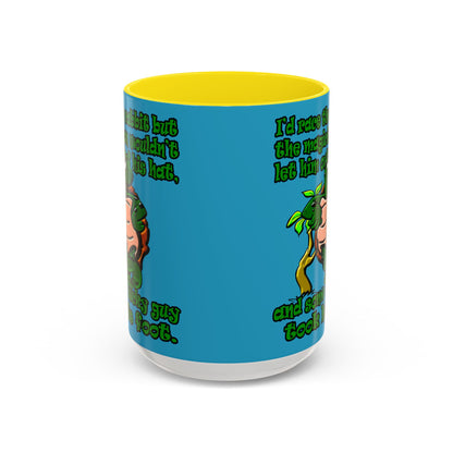 turtle race - Accent Mug (turquoise)