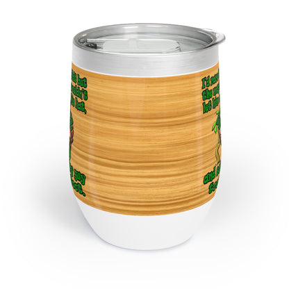turtle race - Chill Wine Tumbler (butterscotch wood finish)