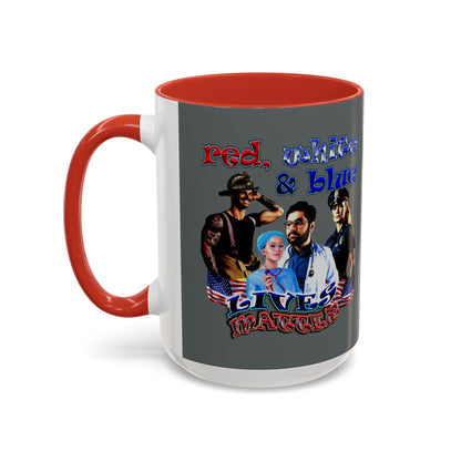 rw&b lives matter - Accent Mug (dark grey)
