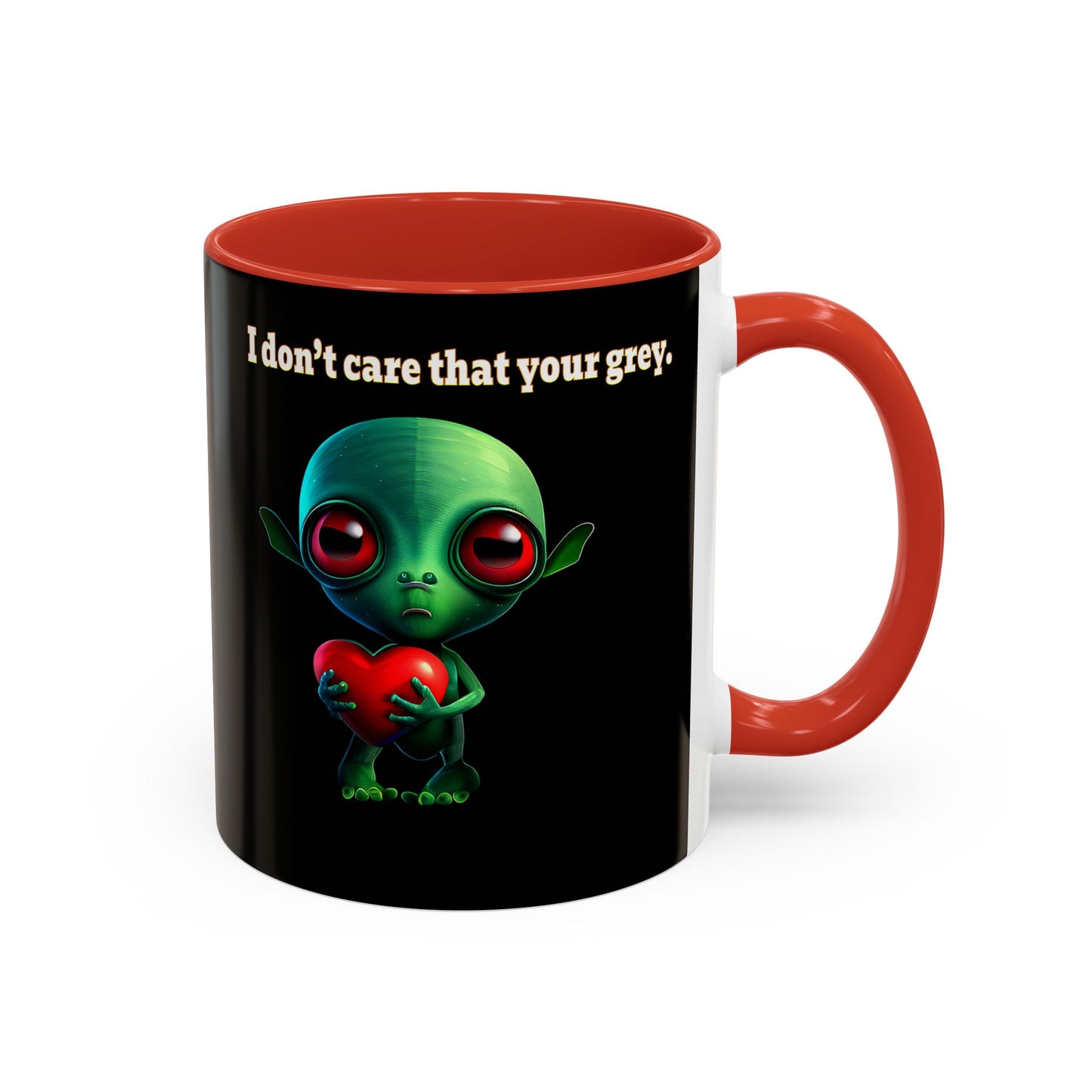 I don't care that your grey - Accent Mug (black)