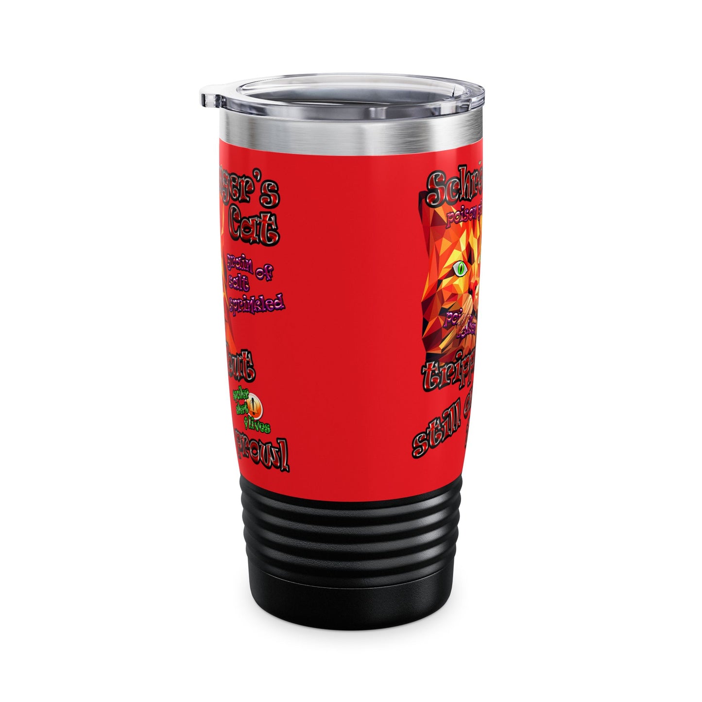 schrodinger's cat - Ringneck Tumbler, 20oz (red)