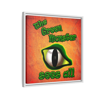 green monster - framed canvas art (burnt orange)