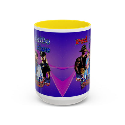rw&b lives matter - Accent Mug (purple-pink wave)