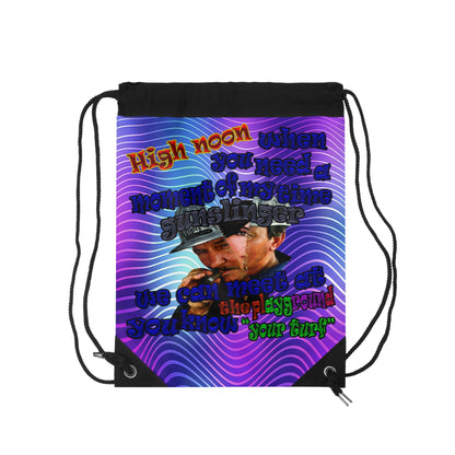 high noon - Drawstring Bag (purple wave)