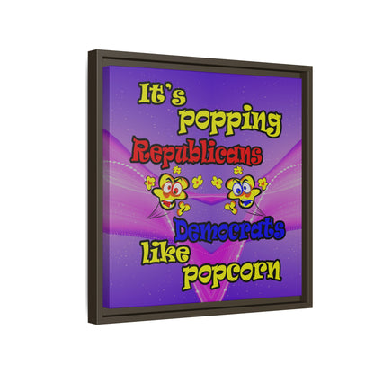 popping like popcorn - framed canvas art (purple-pink wave)