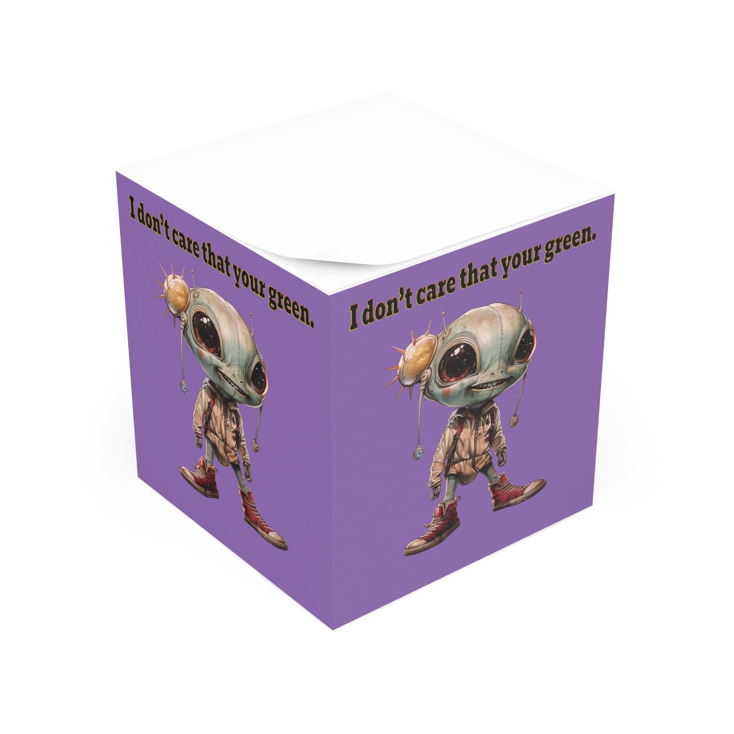 I don't care that your green - note cube (light purple)