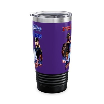 rw&b lives matter - Ringneck Tumbler, 20oz (purple)