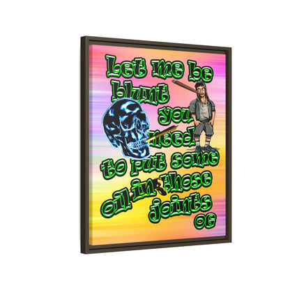 og - framed canvas art (color blur)