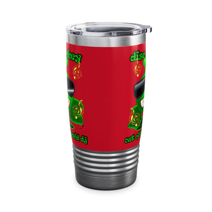 disc jockey - Ringneck Tumbler, 20oz (dark red)