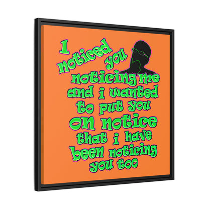 noticed you noticing - framed canvas art (crusta)
