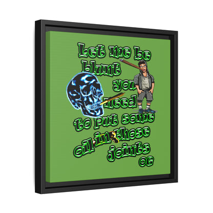 og - framed canvas art (green)