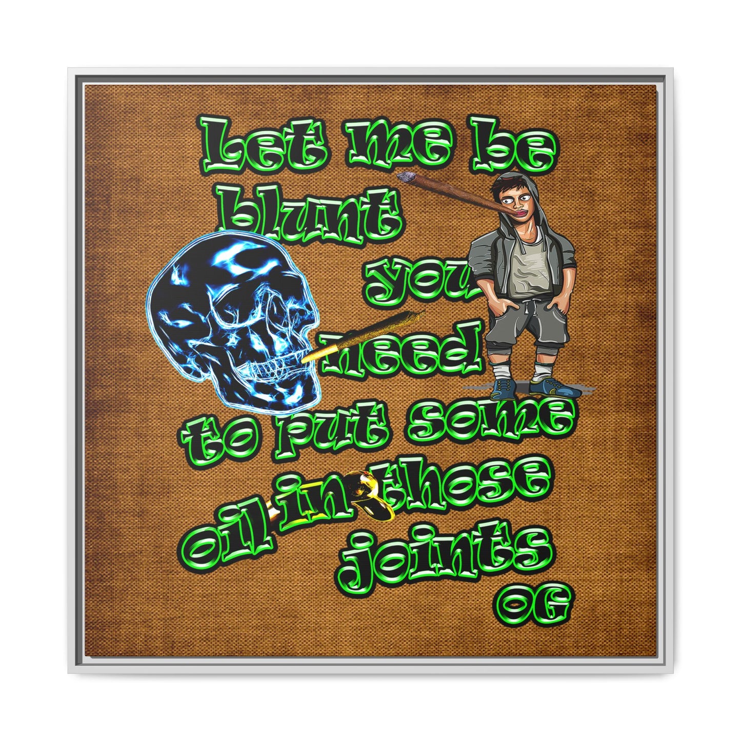 og - framed canvas art (brown papyrus)
