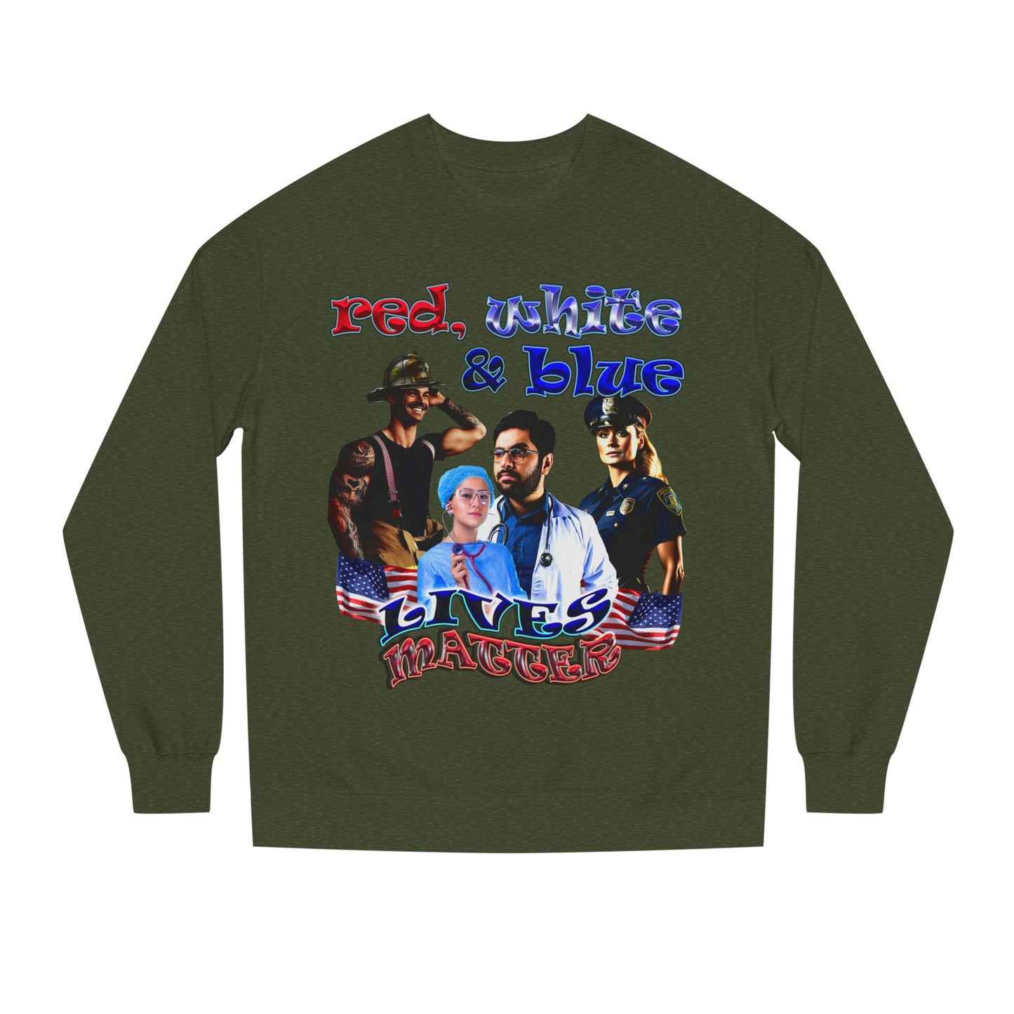 rw&b lives matter - Unisex Crew Neck Sweatshirt