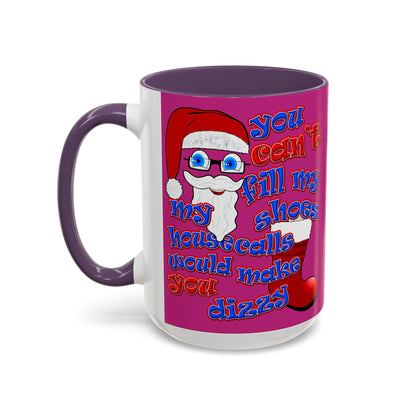 santa's shoes - Accent Mug (pink)