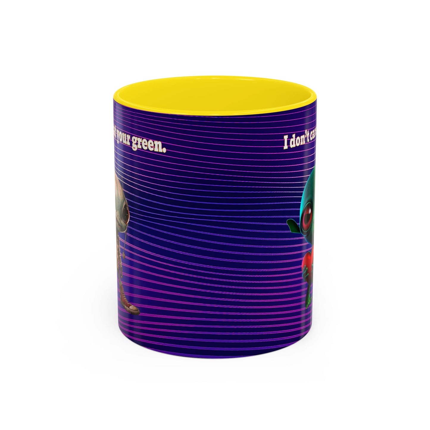 I don't care that your grey - Accent Mug (purple wave)