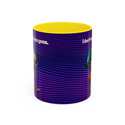 I don't care that your grey - Accent Mug (purple wave)