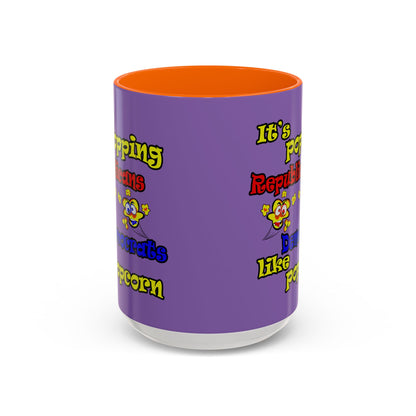 popping like popcorn - Accent Mug (light purple)