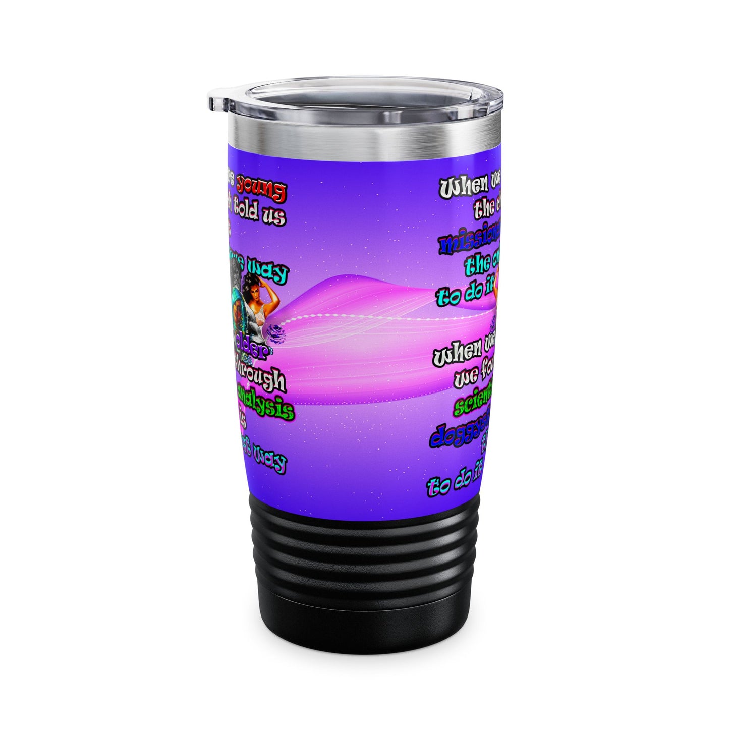 doggystyle - Ringneck Tumbler, 20oz (purple-pink wave)