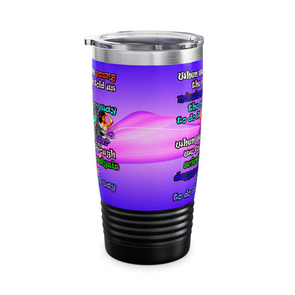 doggystyle - Ringneck Tumbler, 20oz (purple-pink wave)