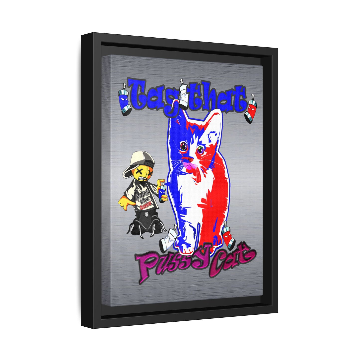 tag that - framed canvas art (brushed nickel)
