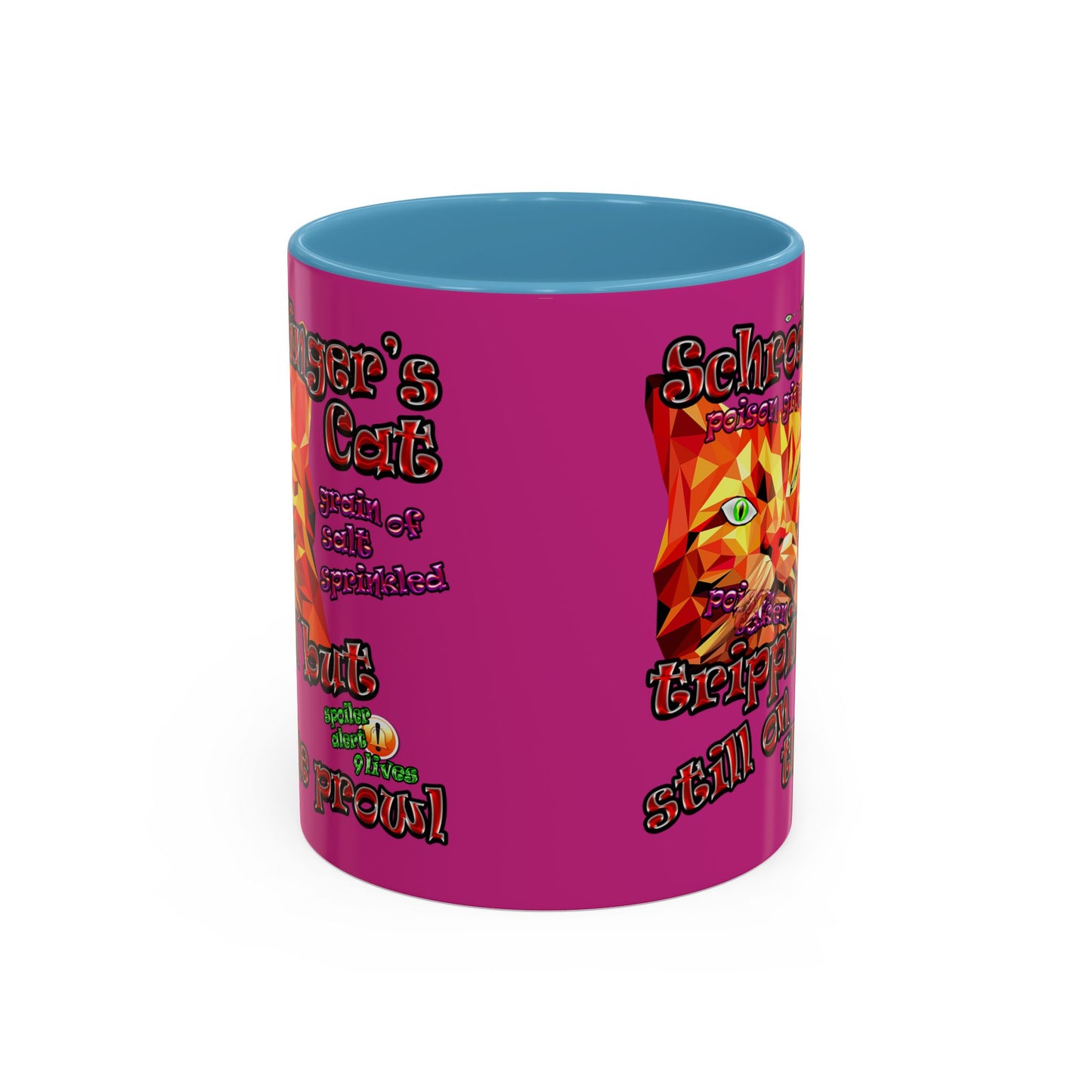 schrodinger's cat - Accent Mug (pink)