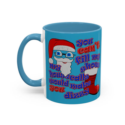 santa's shoes - Accent Mug (turquoise)