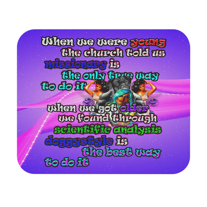 doggystyle - Mouse Pad (Rectangle) (purple-pink wave)