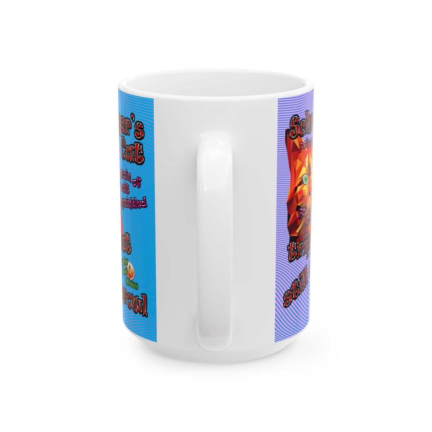 schrodinger's cat - White Mug (light blue-purple wave)