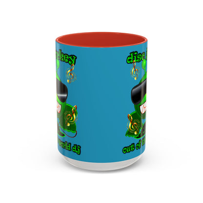 disc jockey - Accent Mug (turquoise)