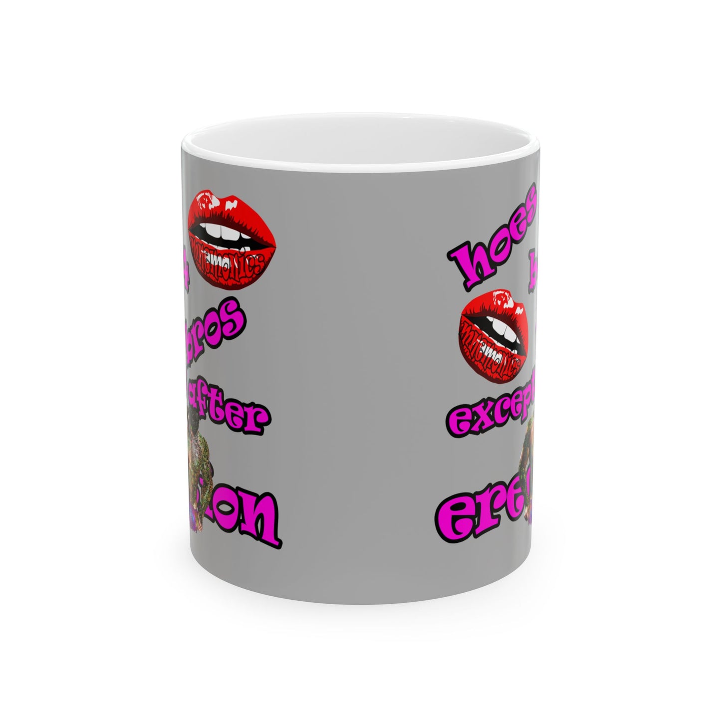 hoes b4 bros - White Mug (light grey)
