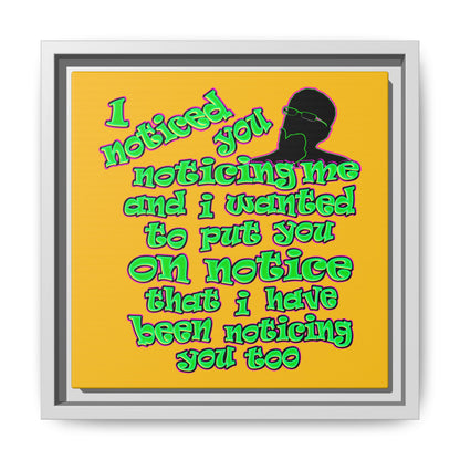 noticed you noticing - framed canvas art (yellow)