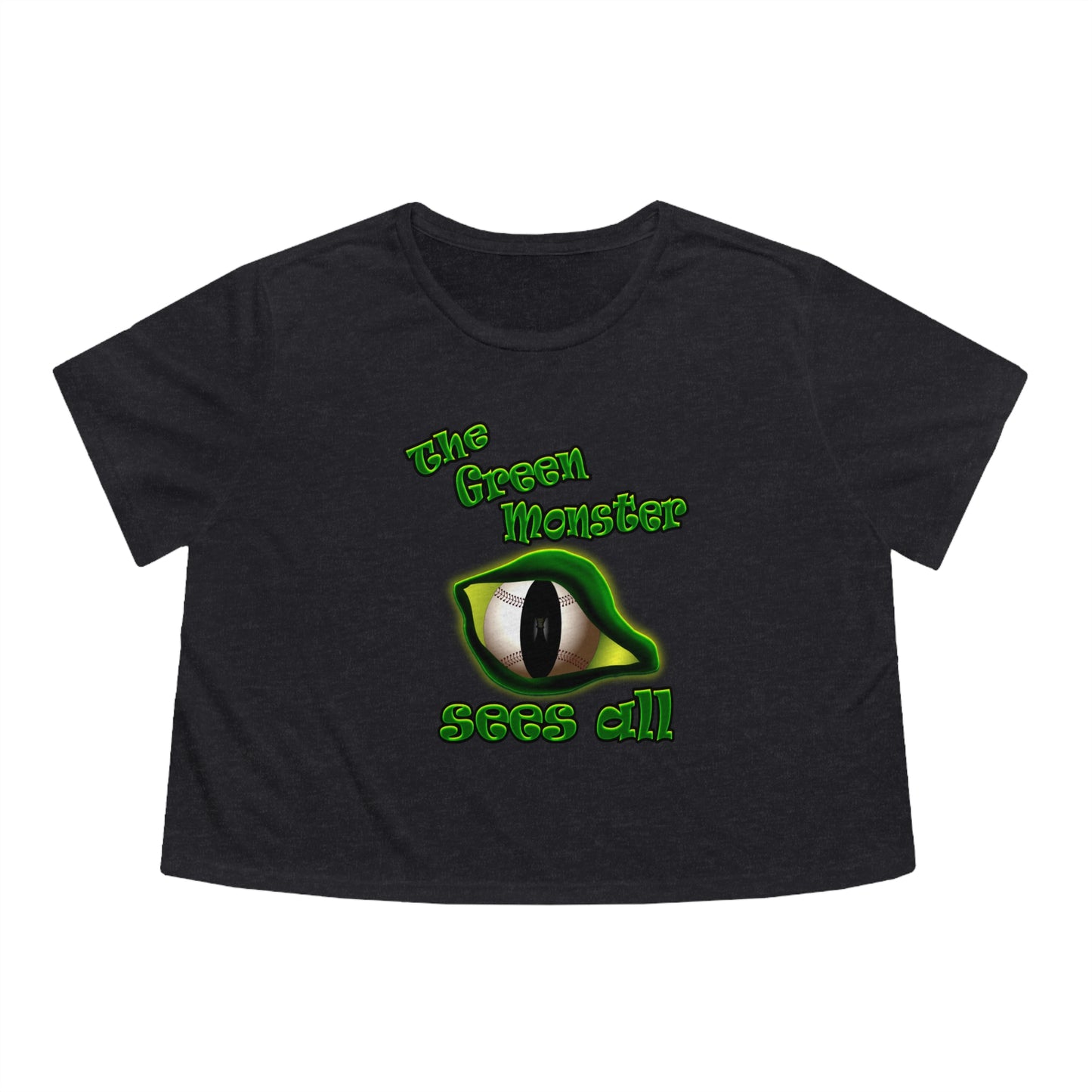 green monster - Women's Flowy Cropped Tee