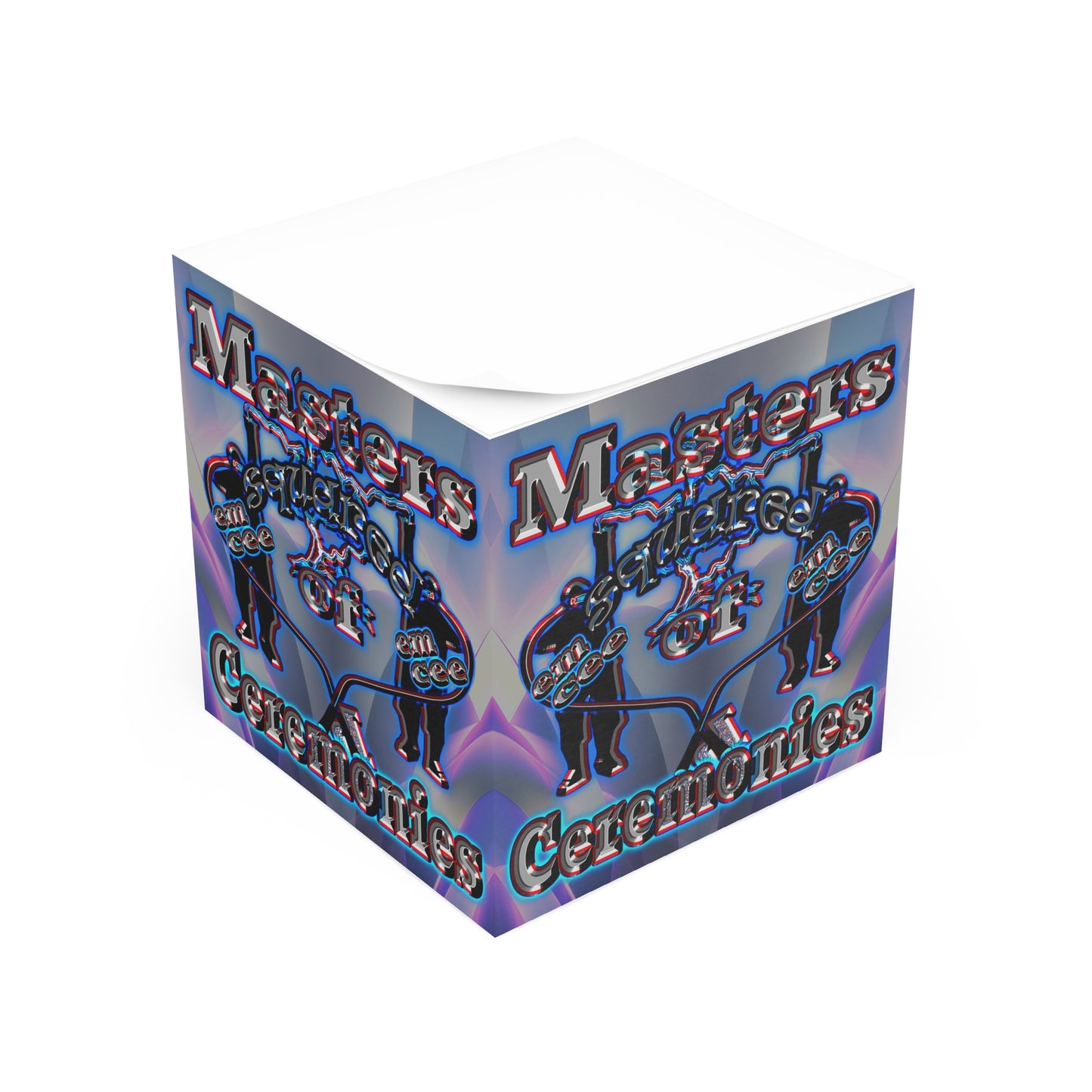 em cee squared - note cube (grey-pink wave)
