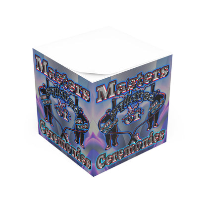 em cee squared - note cube (grey-pink wave)