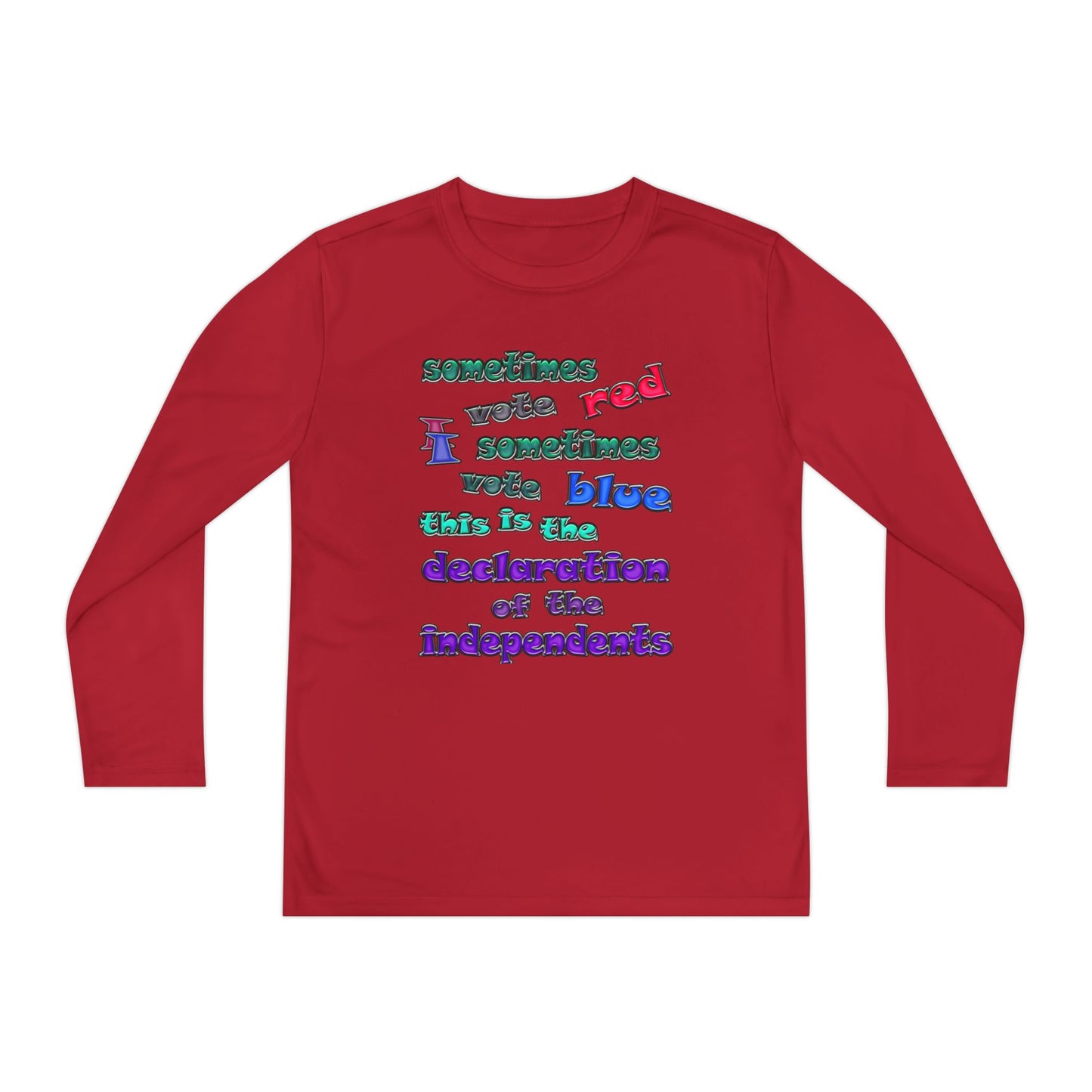 declaration of the independents - Youth Long Sleeve Competitor Tee