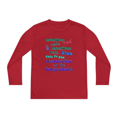 declaration of the independents - Youth Long Sleeve Competitor Tee