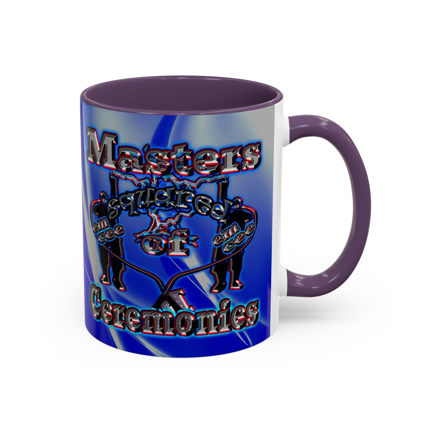 em cee squared - Accent Mug (blue-white wave)