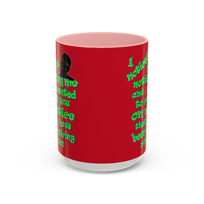 noticed you noticing - Accent Mug (dark red)